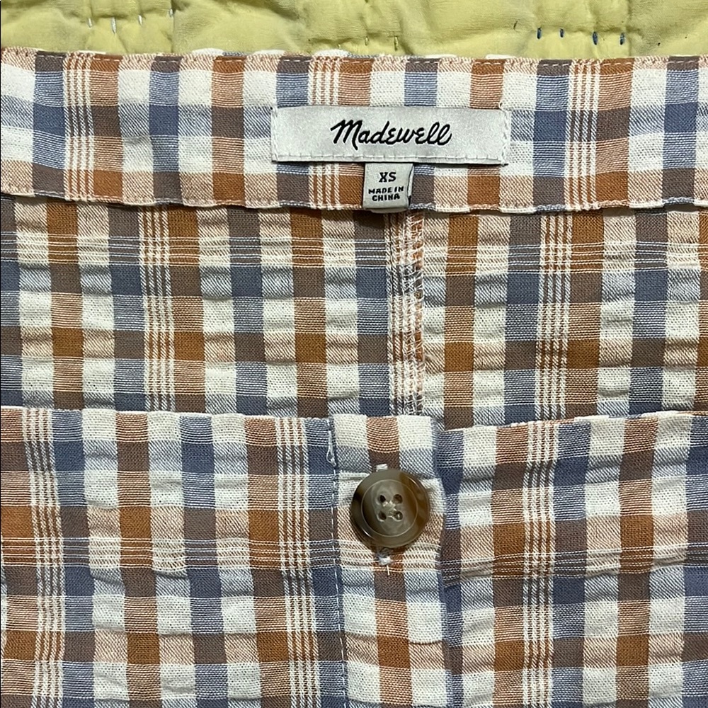 Madewell Gingham Ruffle Sleeve Top - Picture 4 of 5
